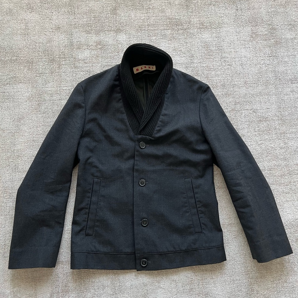 Marni Jacket with Knitted Collar